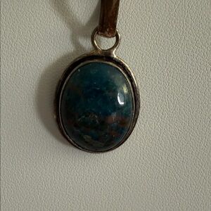 Sterling Silver Quantum Quattro  Stone Oval Pendant Necklace